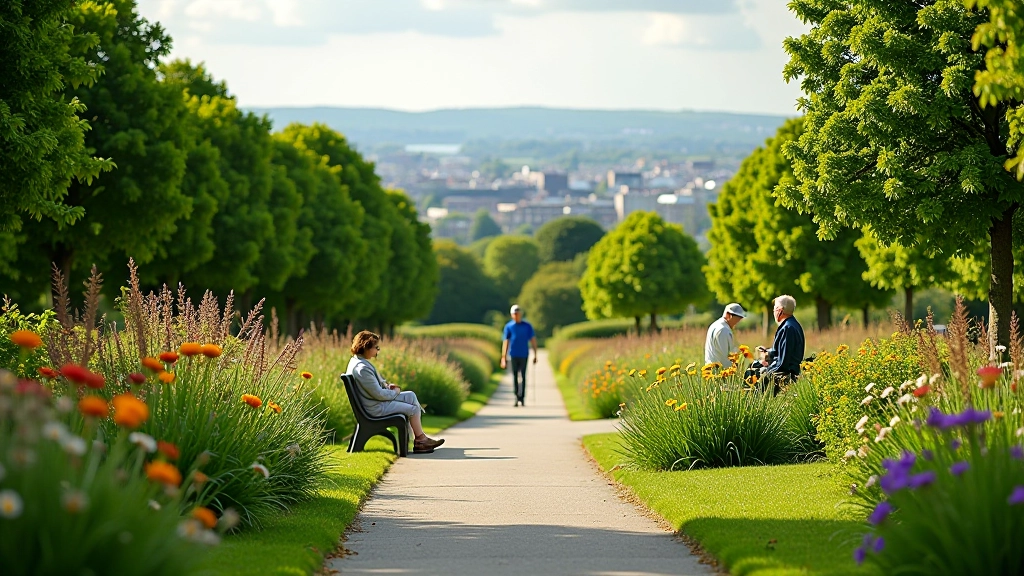 Cork parkland with spring flowers